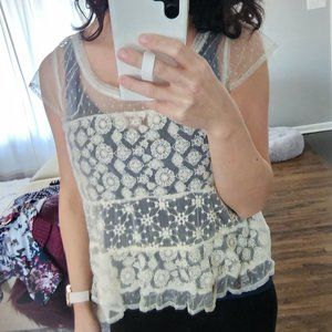 Sheer lace top
